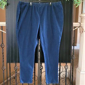 NWOT Woman Within Plus Size Indigo Blue Denims Straight Leg Jeans (32W Tall)